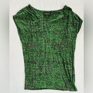 Anthropologie The Podolls Green/Navy Top (Size M)